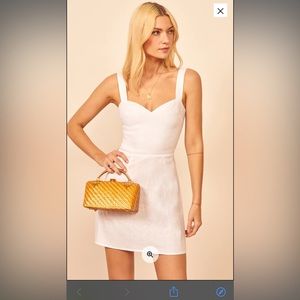 NWT Reformation White Linen Dress